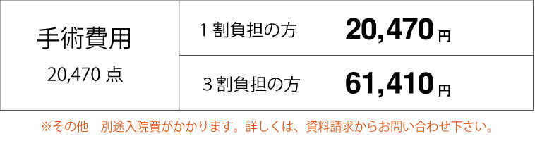 入院手術にかかる費用